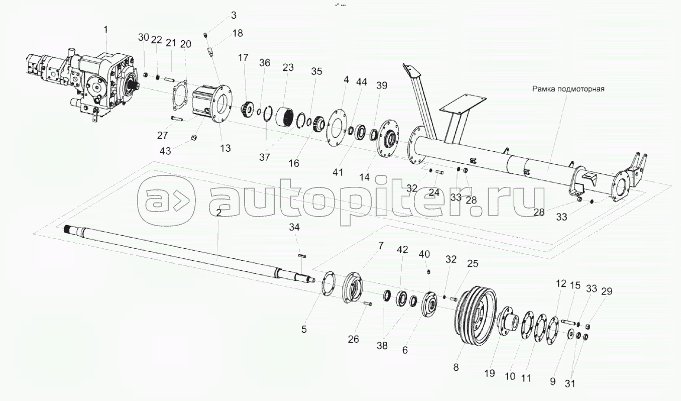 Привод насоса ходовой части КЗК-812С-2-0222000
