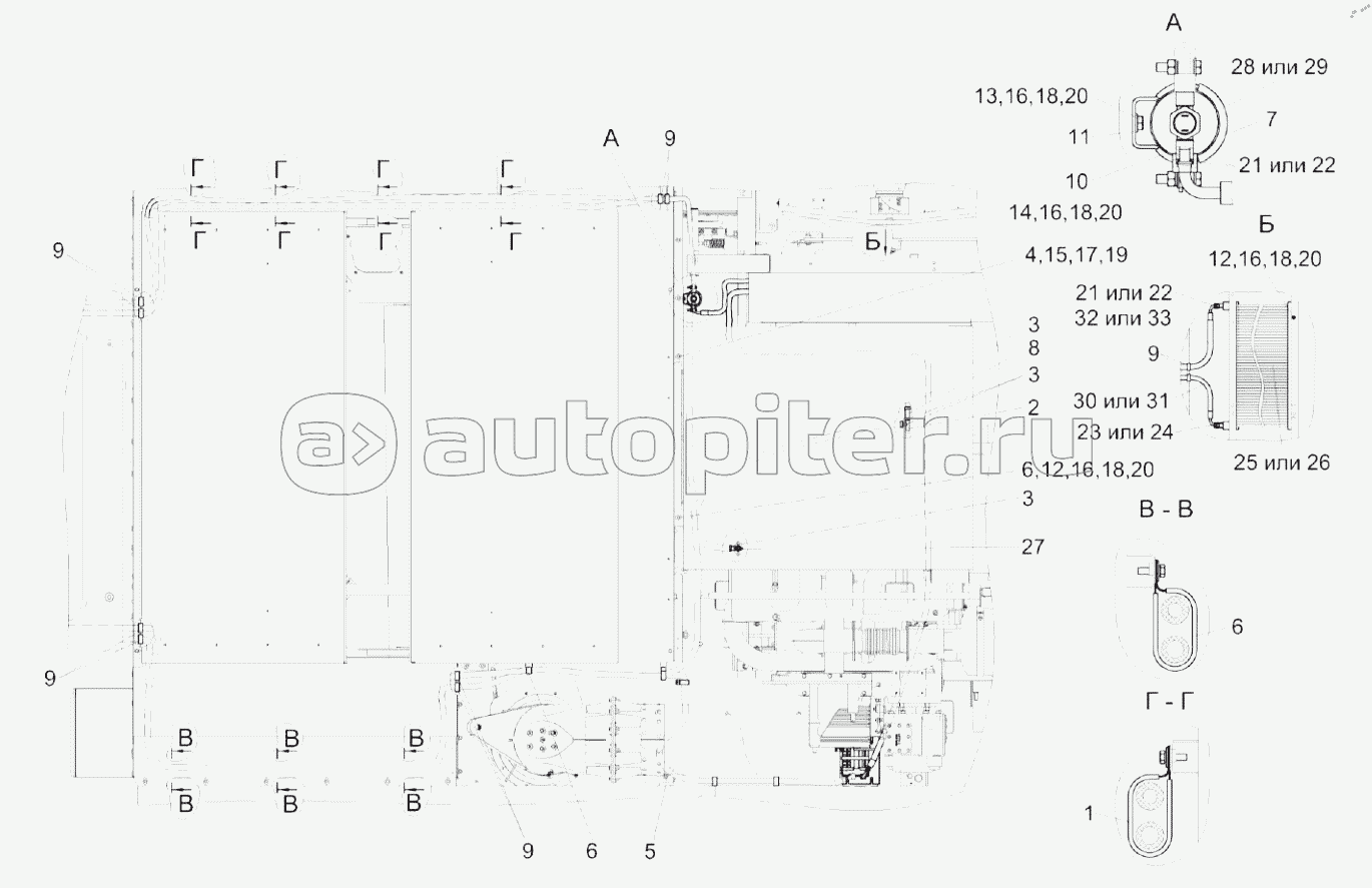 Установка компрессора КЗК-12-0113030-01 и КЗК-12-0113030-02