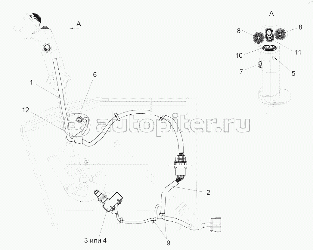 Электрооборудование блока управления КЗК-12-0119890А-01