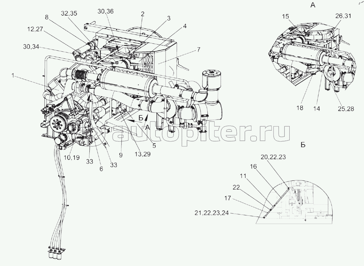 Установка двигателя КЗК-12-3-0106000А-01