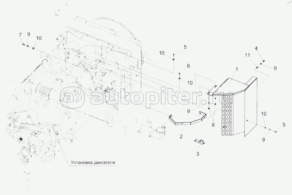 Установка ограждения КЗК-12-3-0106330Г-01