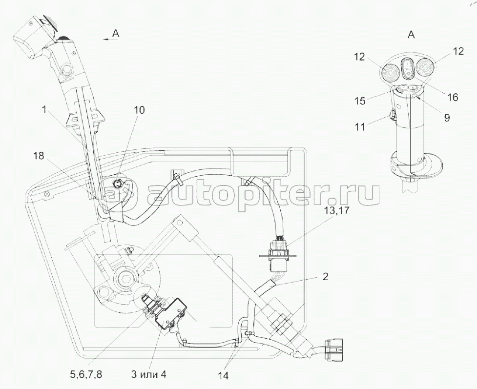 Электрооборудование блока управления КЗК-12-0119890А