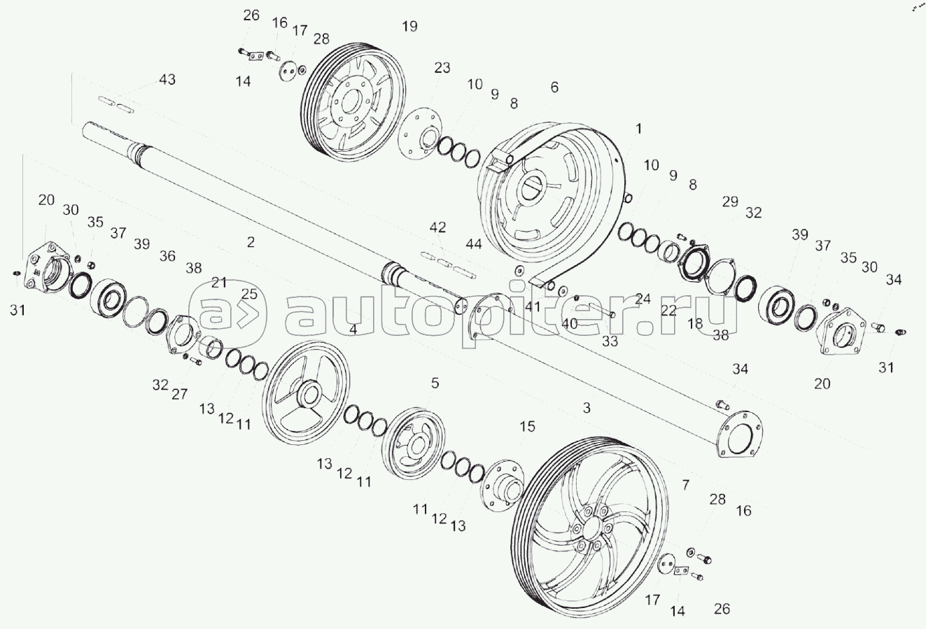 Установка шкивов КЗК-4118-0202860 и КЗК-10-0202010-01