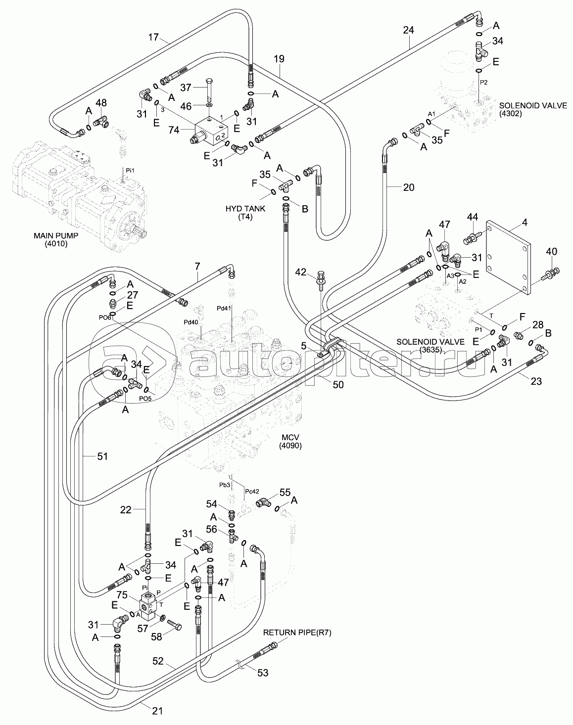 D/ACT MAIN PIP KIT2 (CLUSTER TY1,MCV TY2)