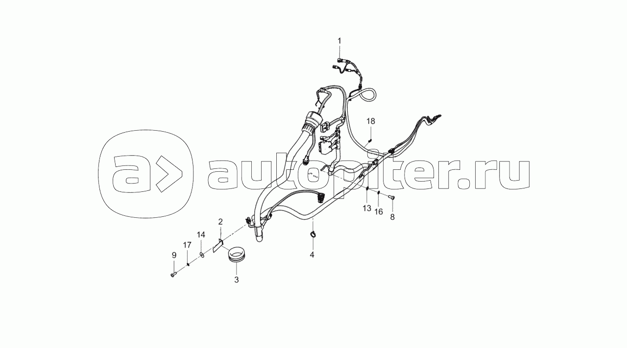 4308-4070300-25 Установка жгута системы управления двигателем
