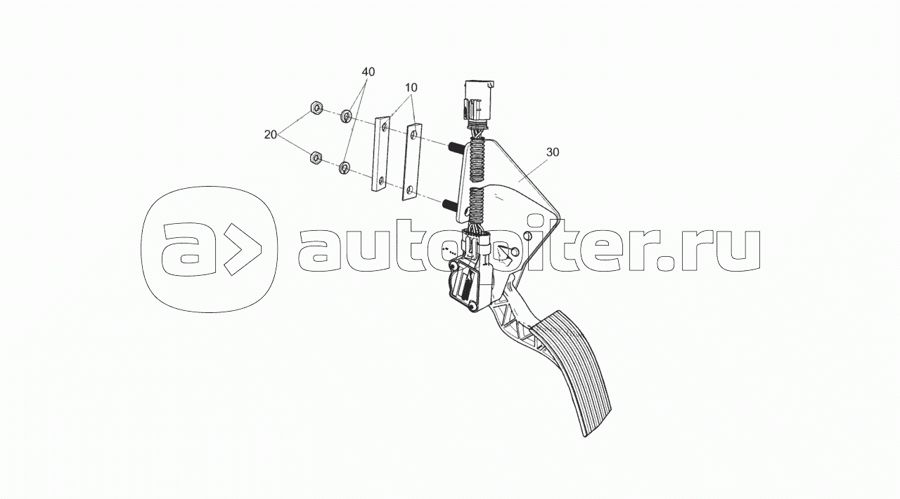 6520-4020001 Установка педали управления подачей топлива
