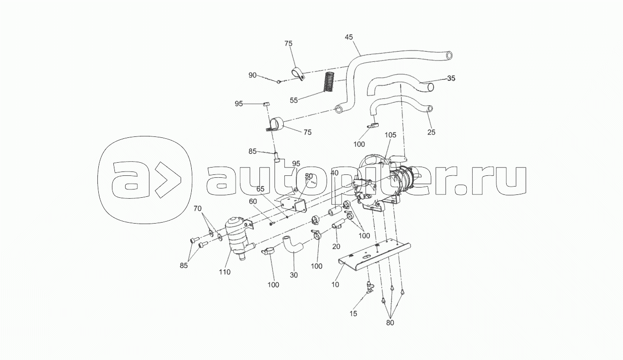 5308-8106005 Установка подогревателя и электронасоса