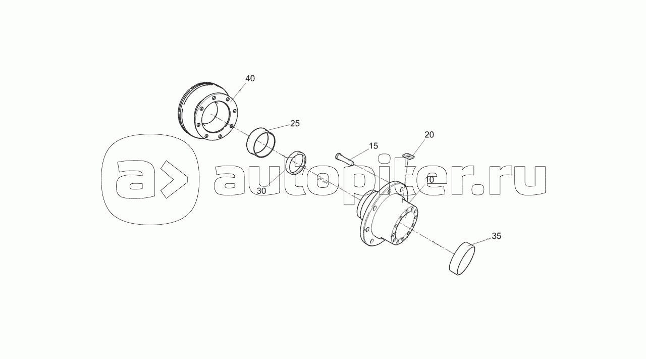 4308-3104010-44 Ступица заднего колеса с диском тормоза
