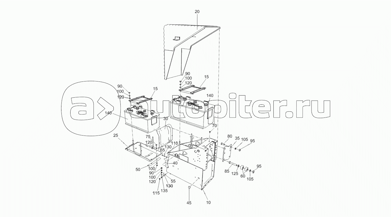 5308-3703001-20 Установка аккумуляторных батарей