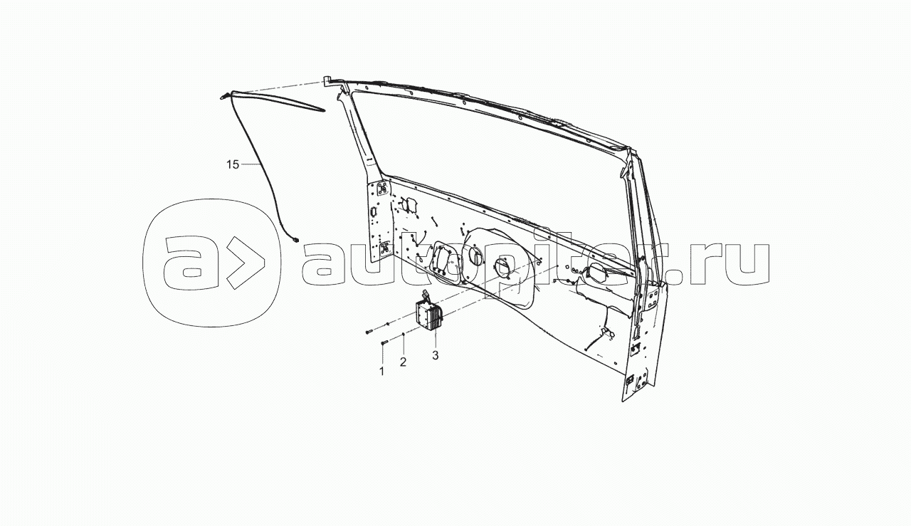 4308-7900020 Радиооборудование. Расположение на кабине
