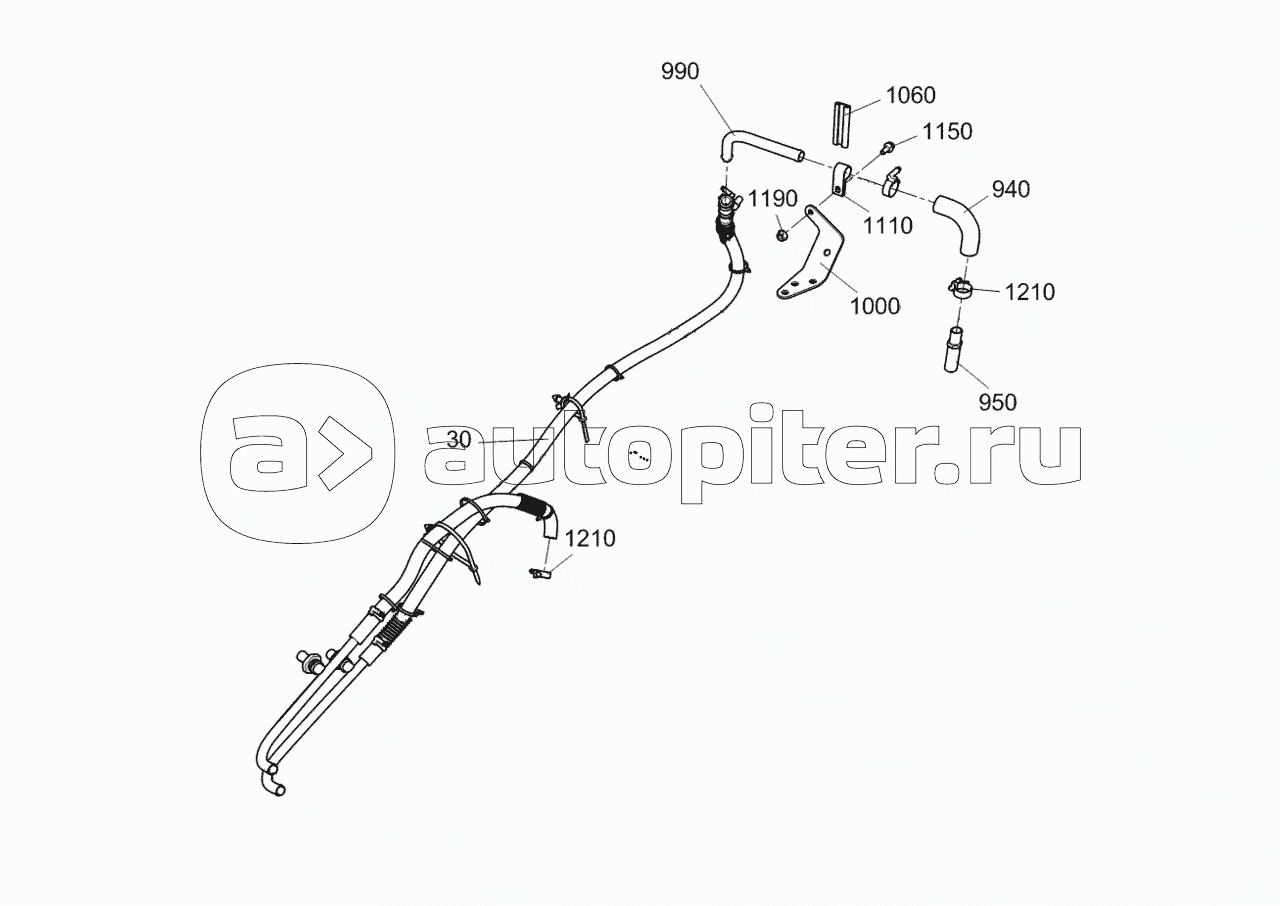 5308-8106004 Установка подогревателя 14ТС с автономным топливным бачком