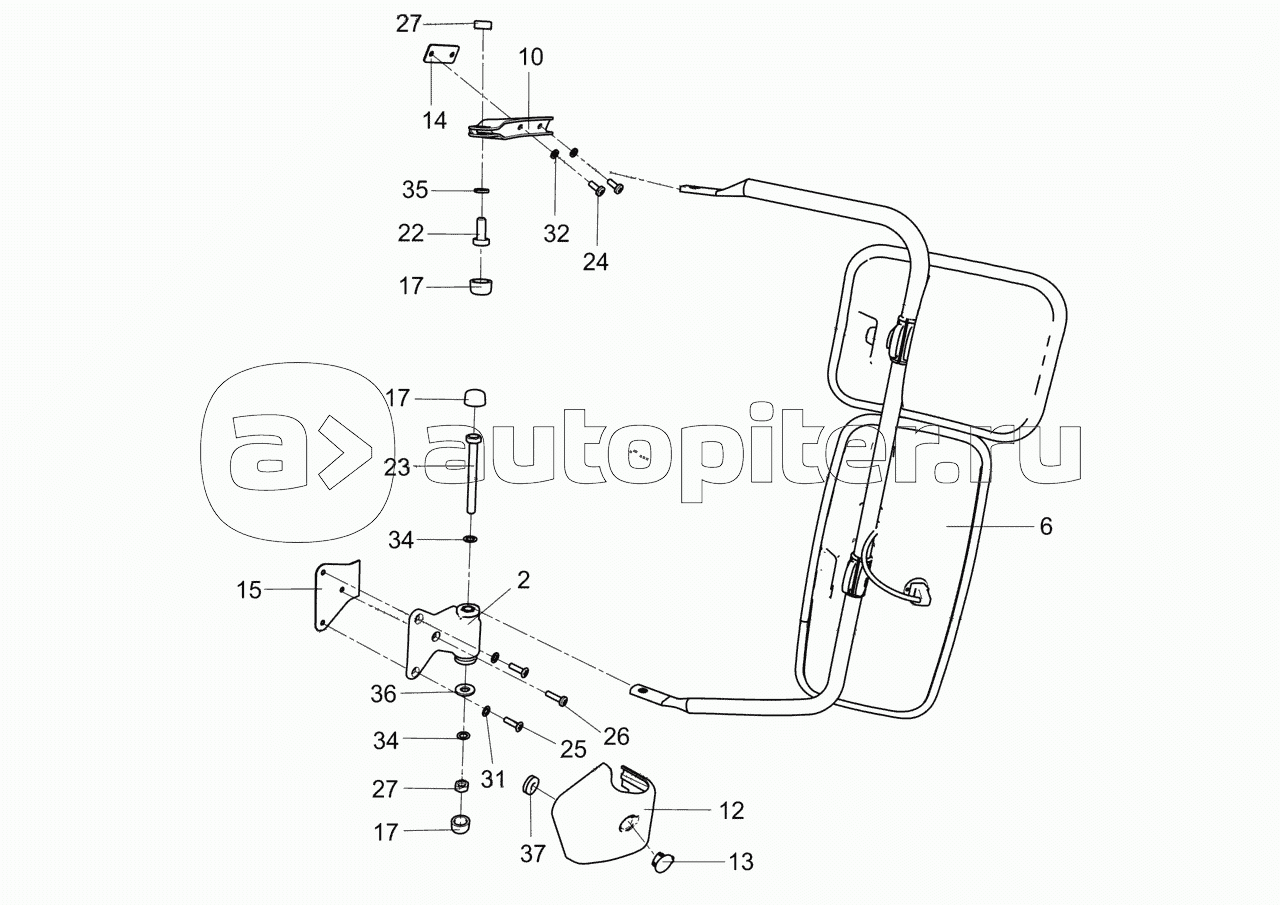 5460-8201002-01 Установка зеркал заднего вида