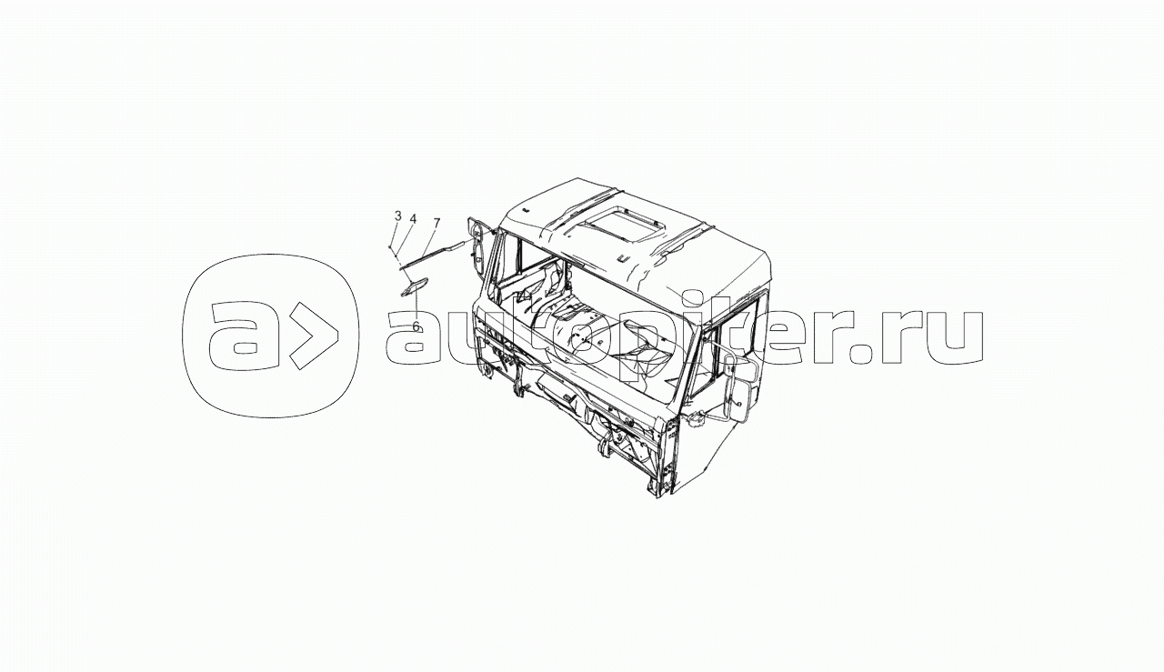 5460-8201410 Зеркало переднего обзора с держателем