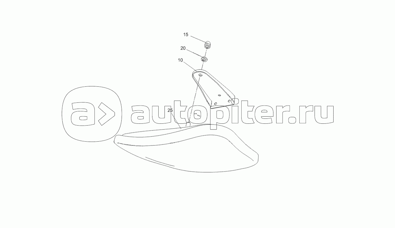 5460-8201510 Зеркало бокового обзора с кронштейном