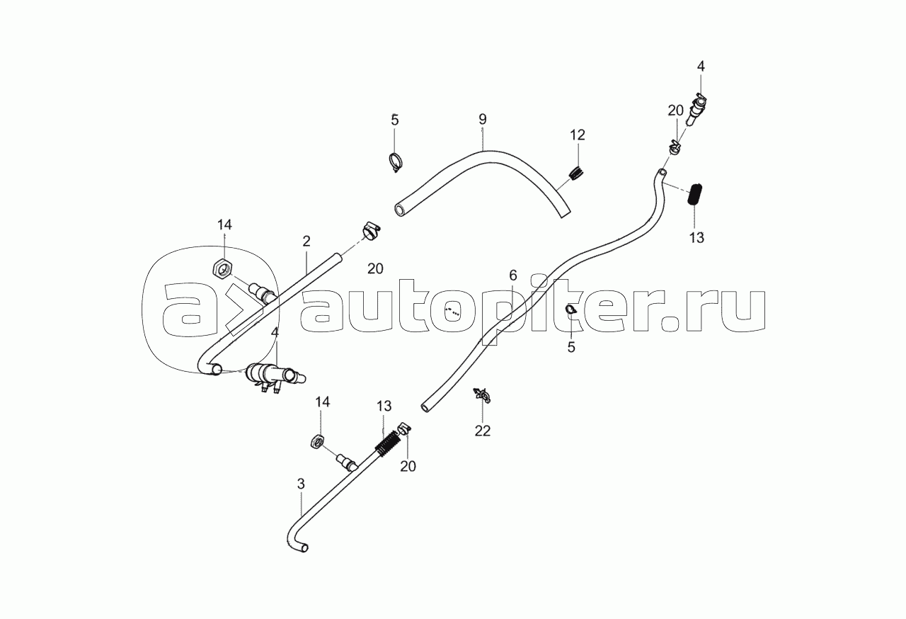 5308-1015007 Установка тройников системы подогрева двигателя