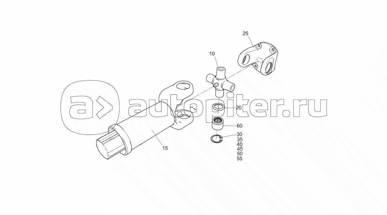 53205-2201050 Вилка скользящая с шарниром
