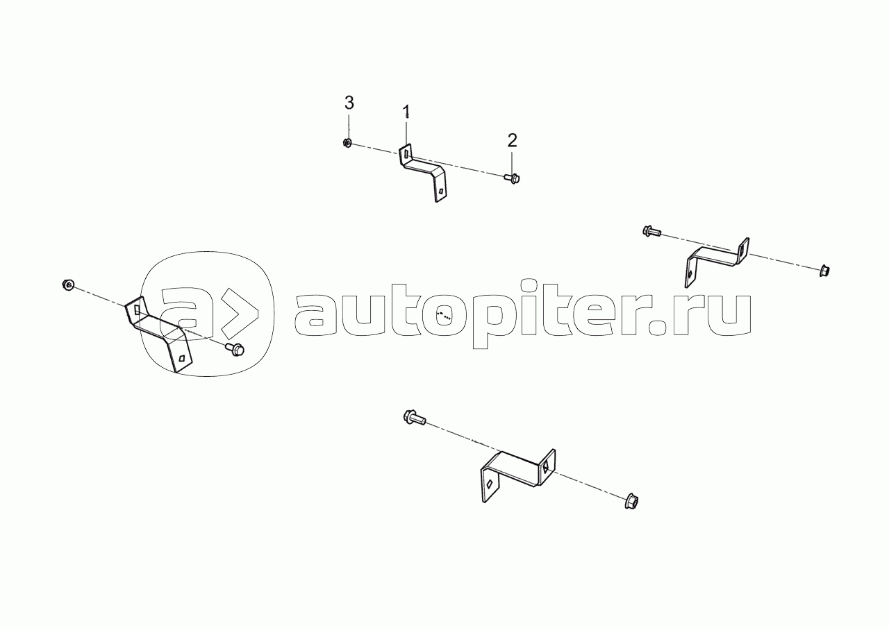5308-1080090-10 Установка кронштейнов шумоизоляционного экрана под двигателем