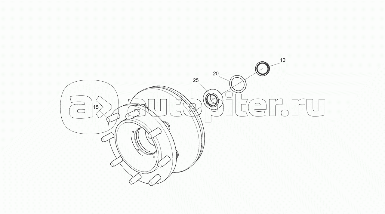 4308-3103009-03 Ступица колеса с диском тормоза