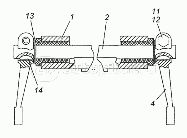 7406.1108030 Кронштейн с валом привода в сборе