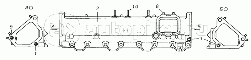 7406.1115014.40 Коллектор впускной левый в сборе
