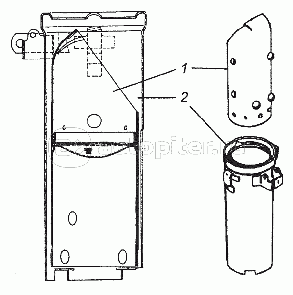 541121-1101070 Труба наливная топливного бака с выдвижной трубкой в сборе