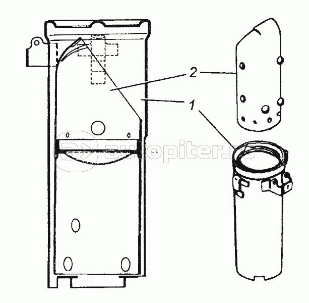 5320-1101070-10 Труба наливная топливного бака с выдвижной трубкой в сборе