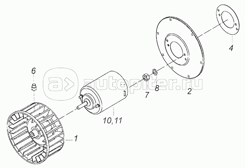 5320-8118069 Колесо рабочее с электродвигателем
