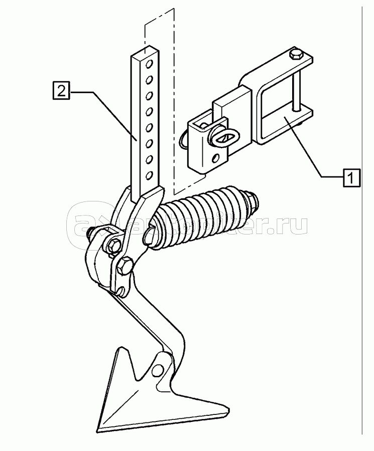 Track scraper with holder FSU-G25 90x90-97 Solitair KA