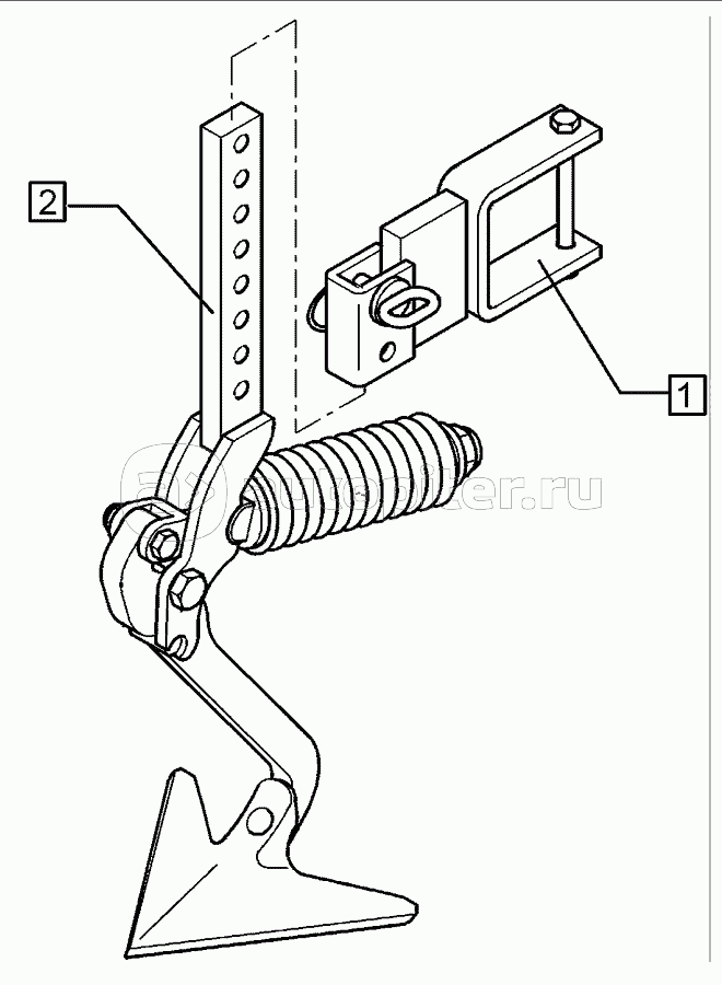 Track scraper with holder FSU-G25 90x90-162 Solitair KA
