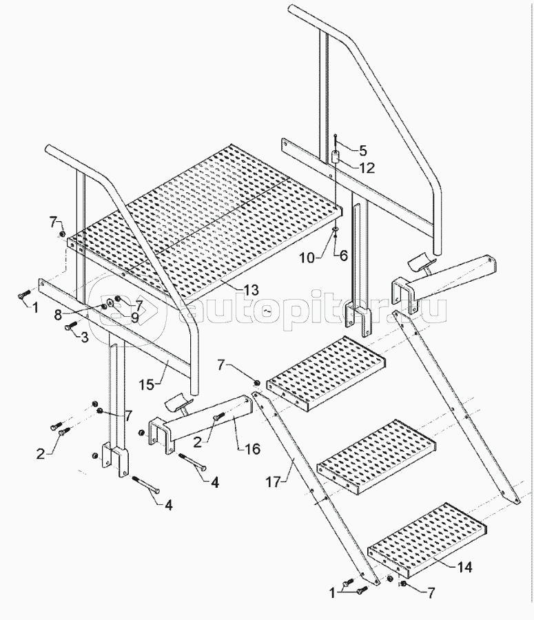 Step with platform 660x975 3+1 KA Solitair f.k.Ta