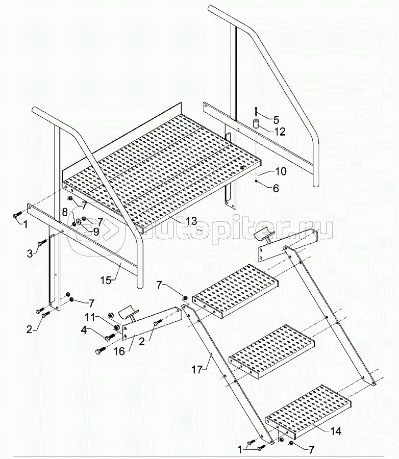 Step with platform 3STU.o.STR.2300 Sol.KA/SA