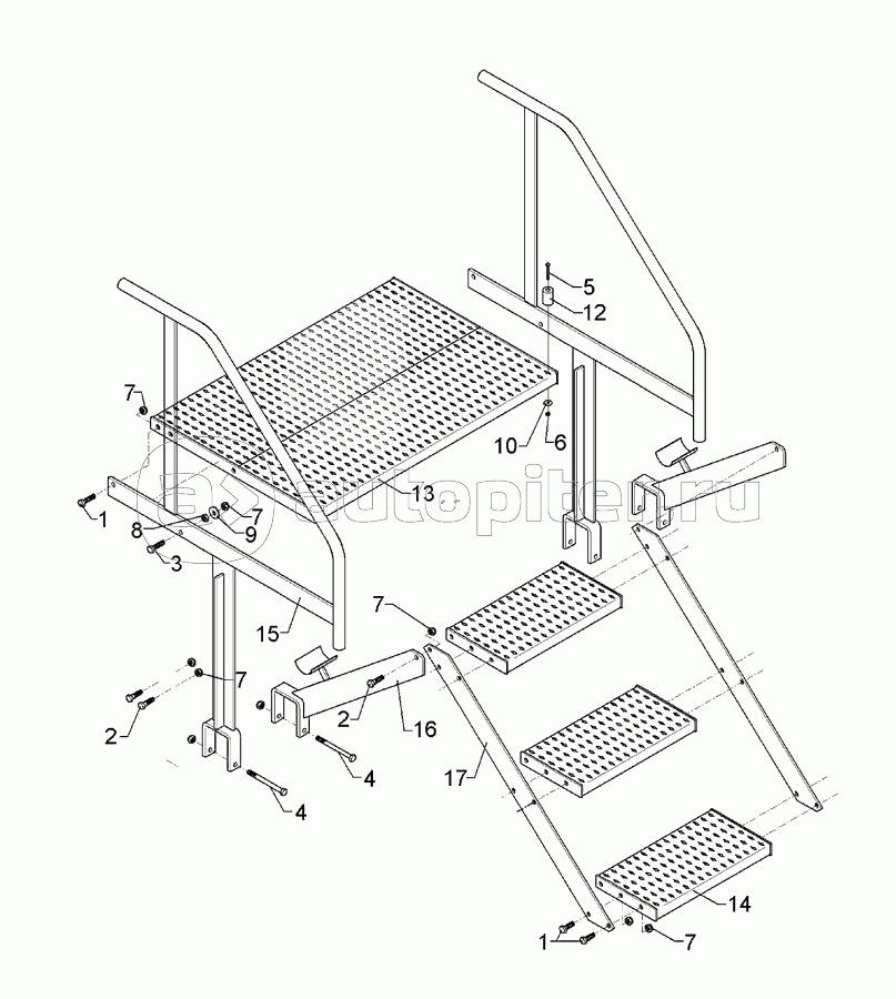 Step with platform 660x975 3+1 KA Solitair f.k.Ta