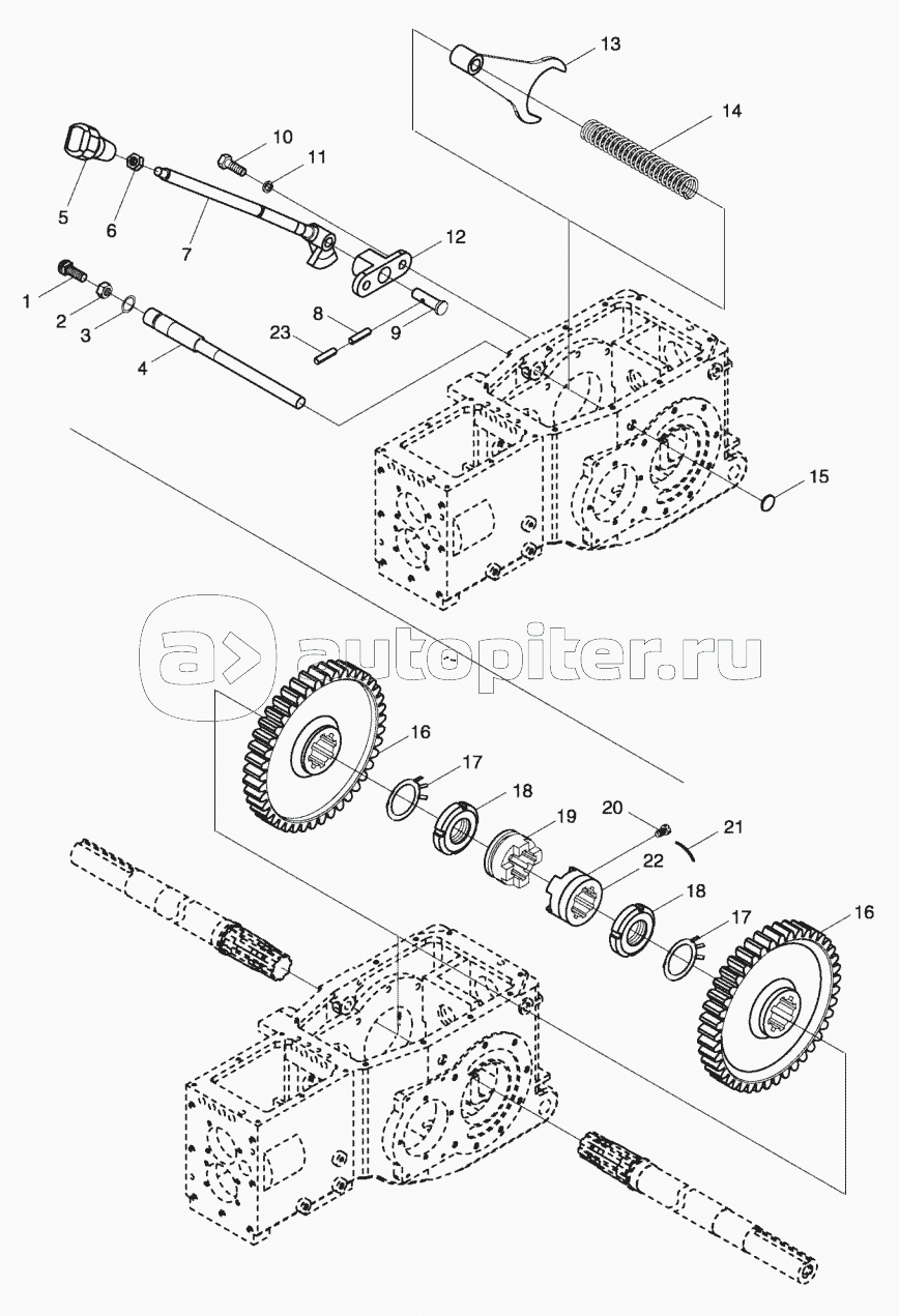 ТЕ250.372В Главная передача заднего моста в сборе-2