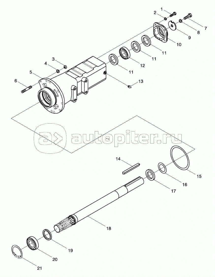 ТЕ250.392 Конечная передача правая в сборе