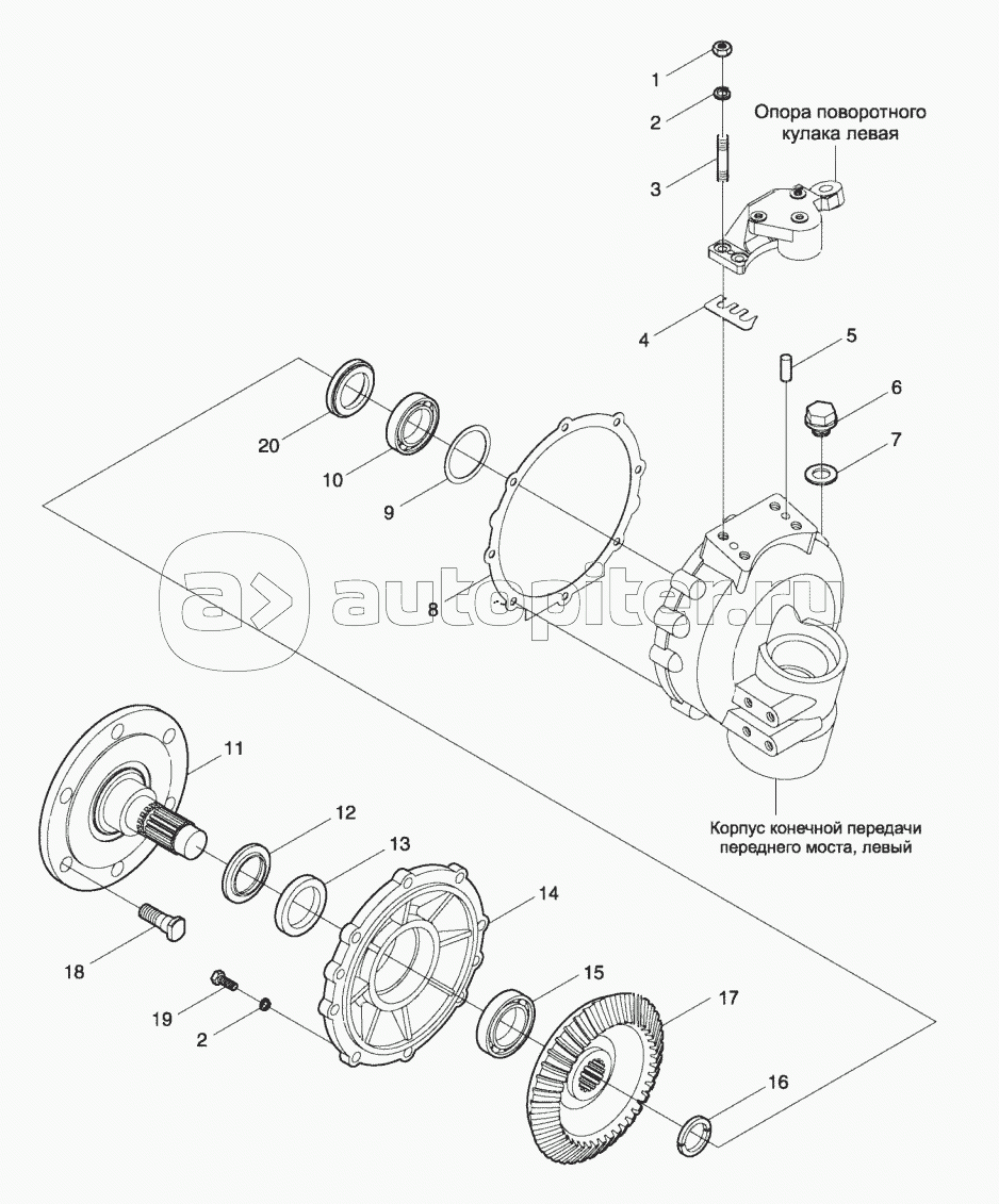TE254.311G Мост передний ведущий в сборе-2.2