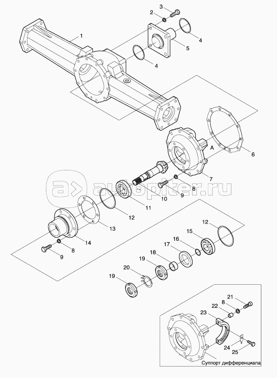 TE254.311G Мост передний ведущий в сборе-3.1