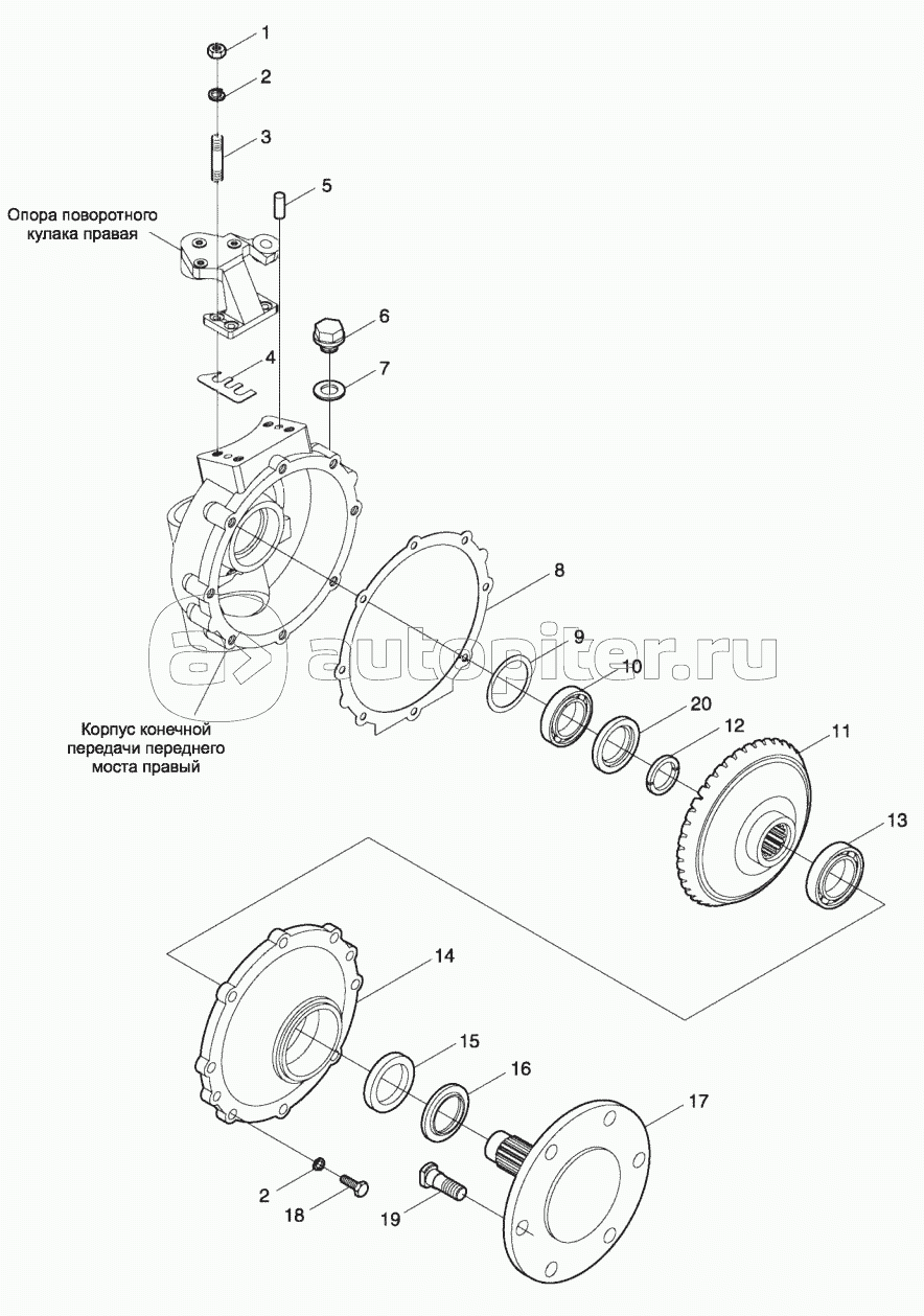 TE254.311G Мост передний ведущий в сборе-4.2