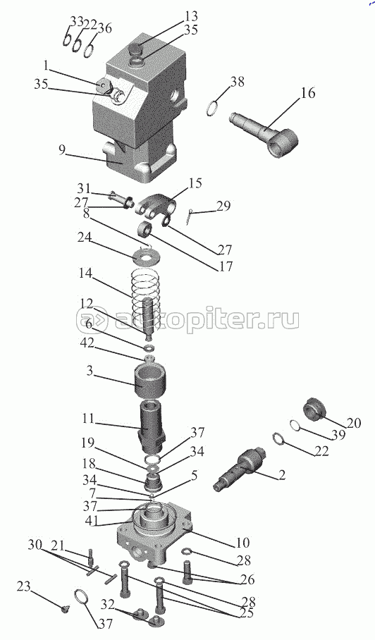 Насос механизма подъема кабины 6430-5004010
