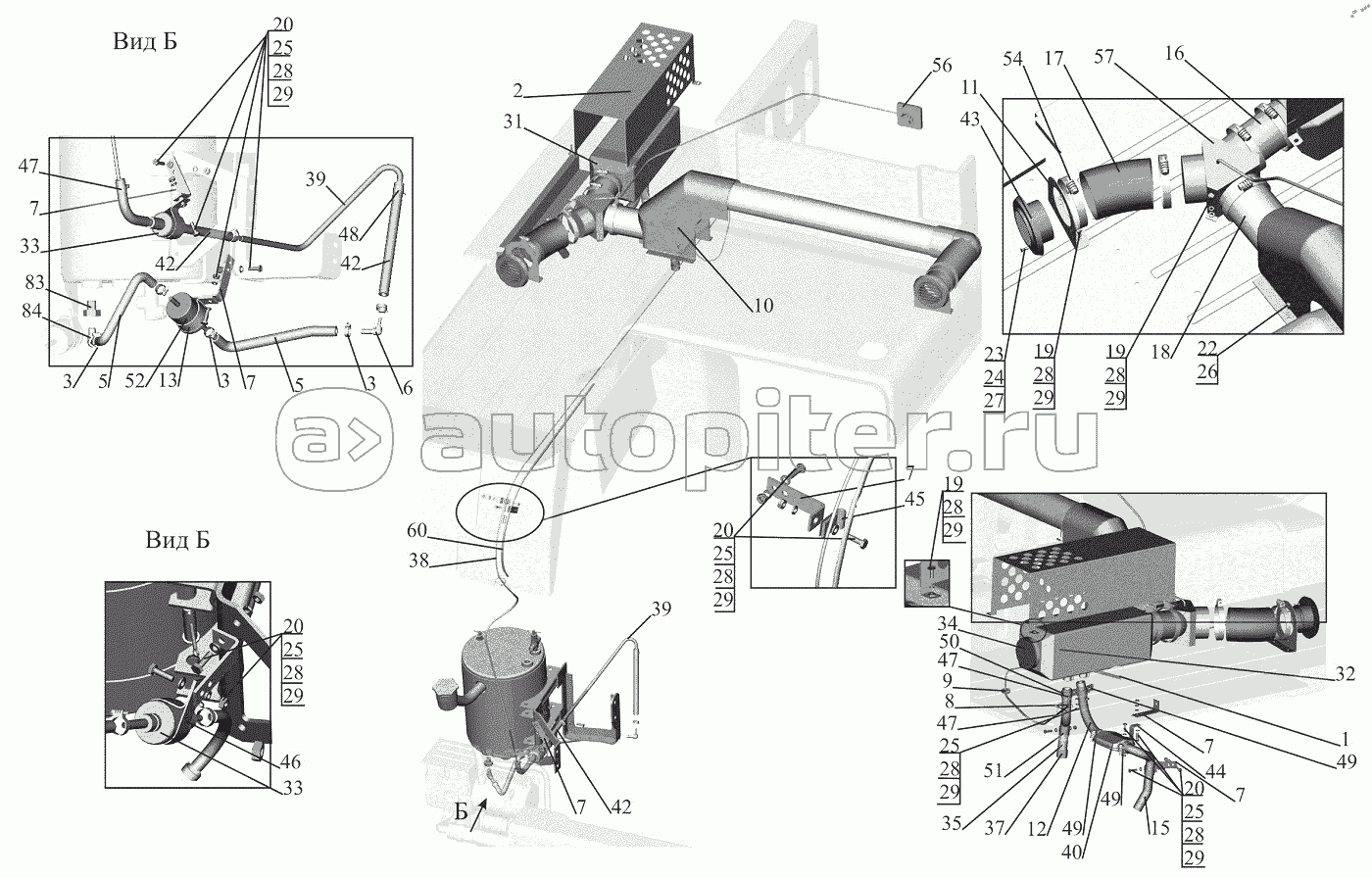 Установка независимого воздушного отопителя 6430-8100002