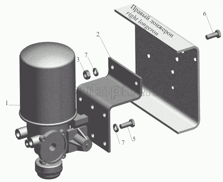 Установка осушителя воздуха 631208-3536004-010