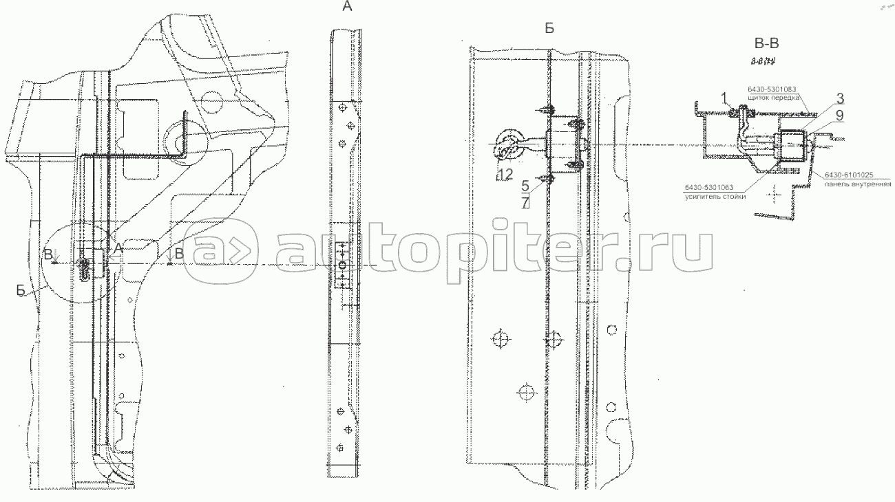Установка датчика открытой двери 6430-3700218-010(-710)