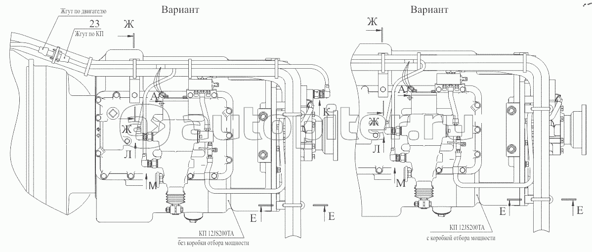 Установка электрооборудования по коробке передач