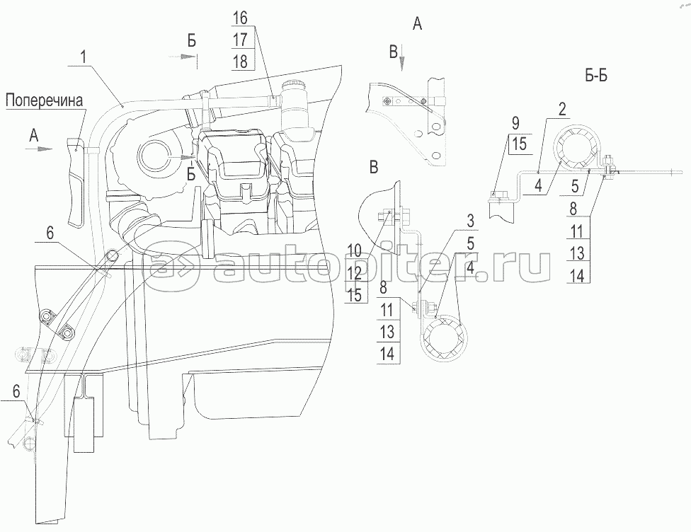 Установка вентиляции картера двигателя 641808-1014002