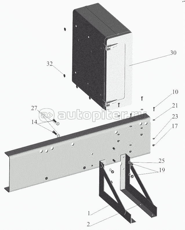 Установка инструментального ящика 551608-8500009