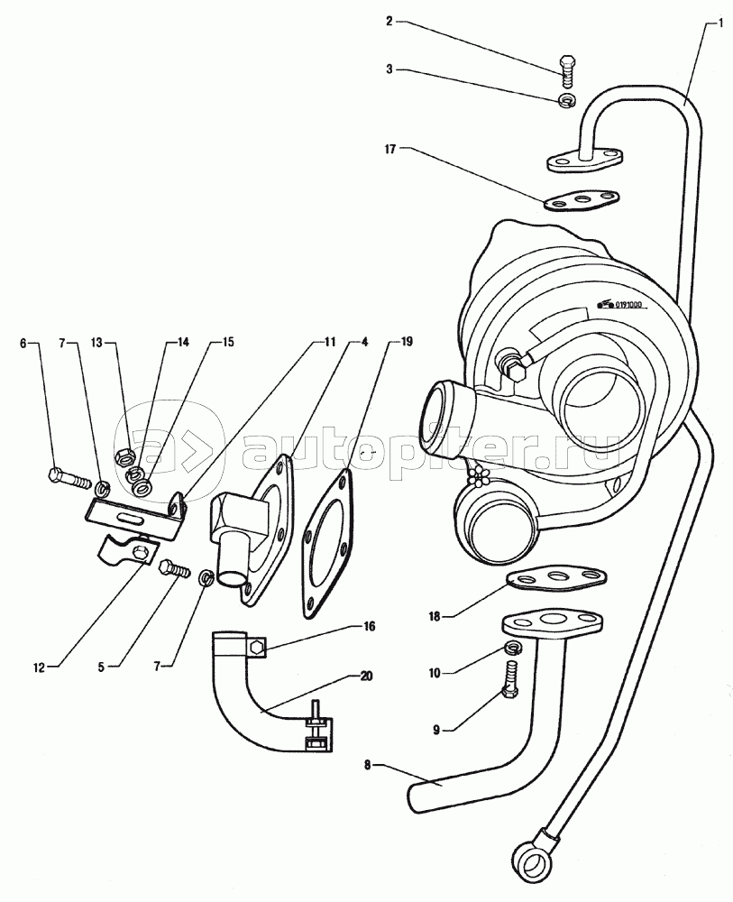 Маслопроводы турбокомпрессора (245-1118000-Ж)