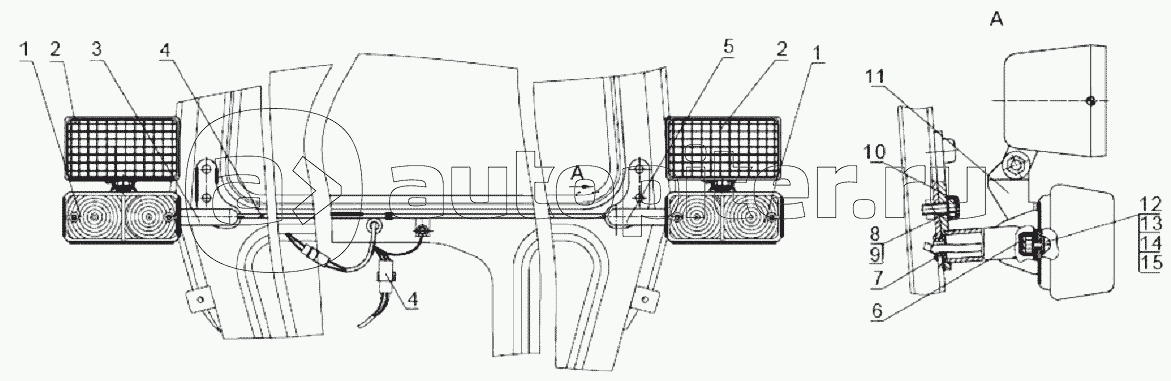 Установка фонарей передних с рабочими фарами