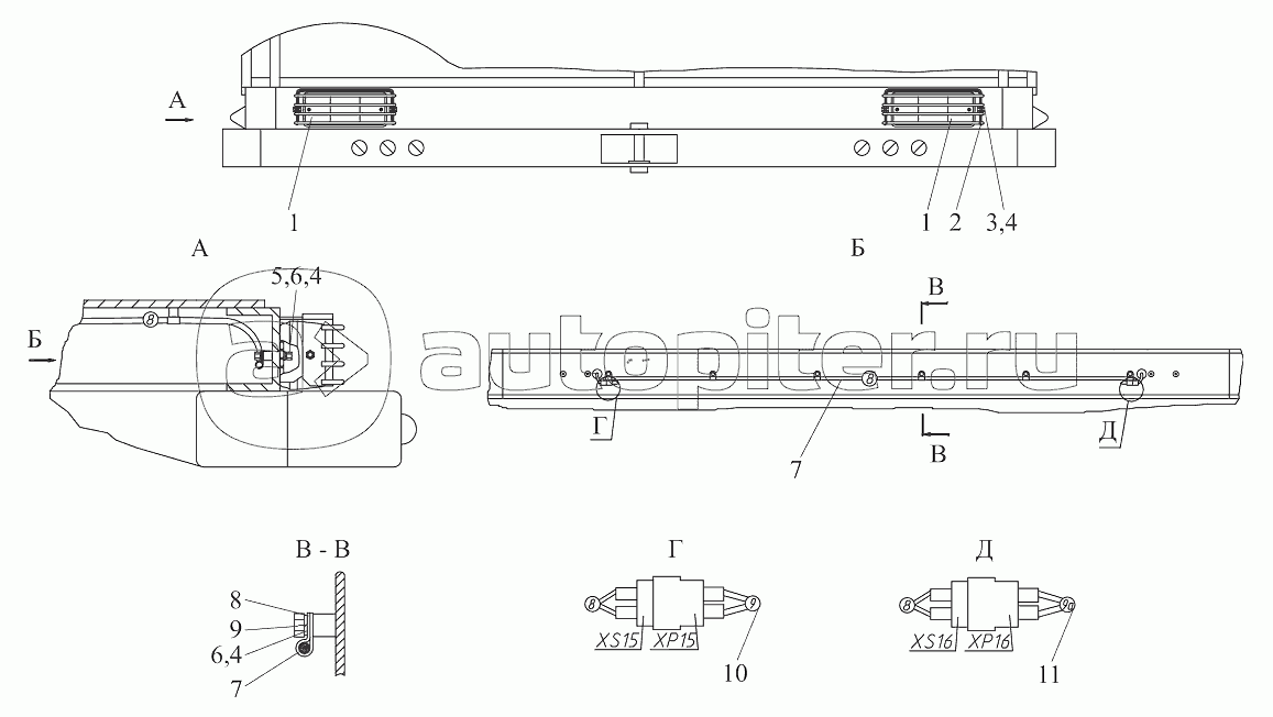 Электрооборудование задней платформы 353М2-3700050