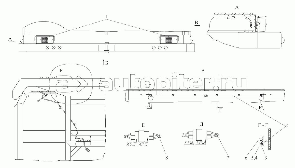 Электрооборудование задней платформы 363М-3700050