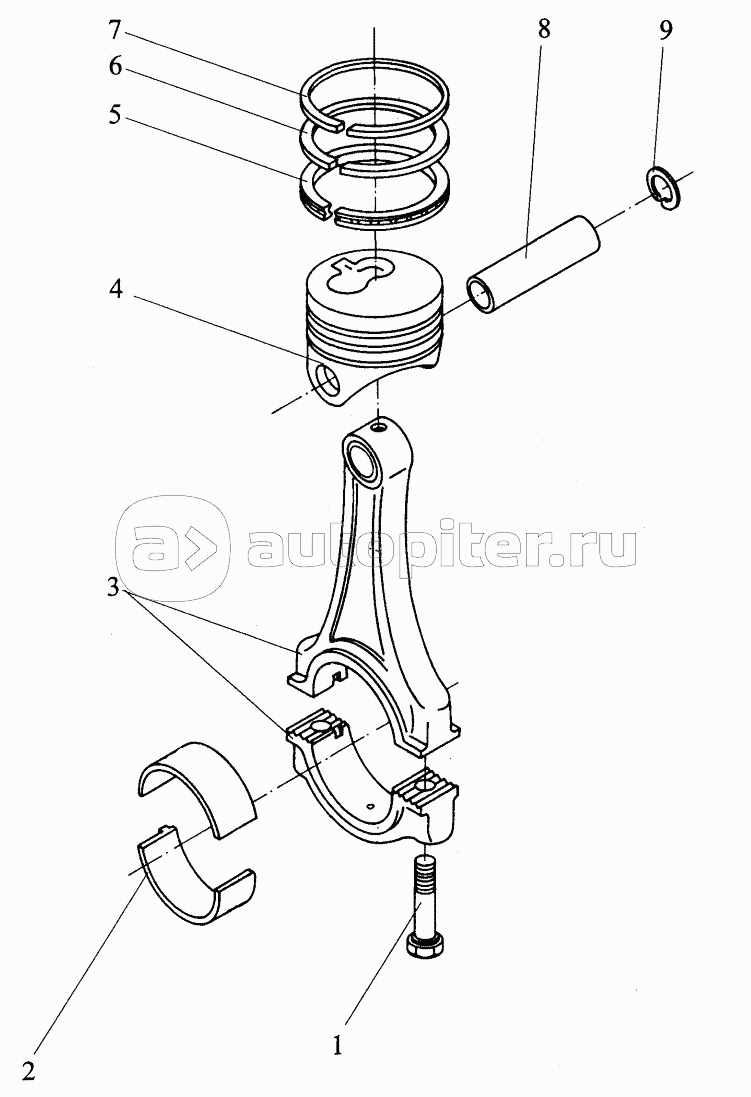 Поршни и шатуны;Pistons and Connecting Rods