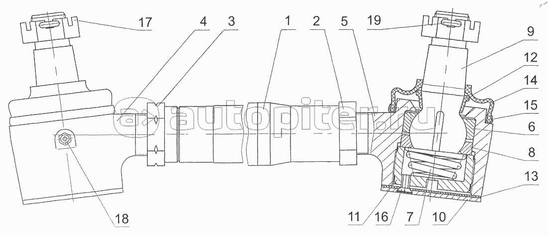 Тяга рулевая 2522-3003010-01, 2522-3003010-А-01